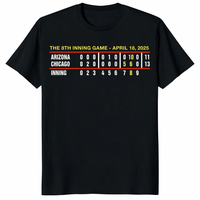 8th inning game shirt April 18 2025 Arizona Chicago on black