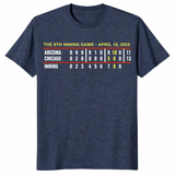 never forget 8th inning game shirt April 18 2025 Arizona Chicago on heather navy