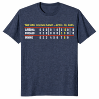 never forget 8th inning game shirt April 18 2025 Arizona Chicago on heather navy