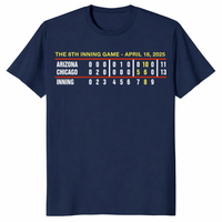 8th inning game shirt April 18 2025 Arizona Chicago on navy