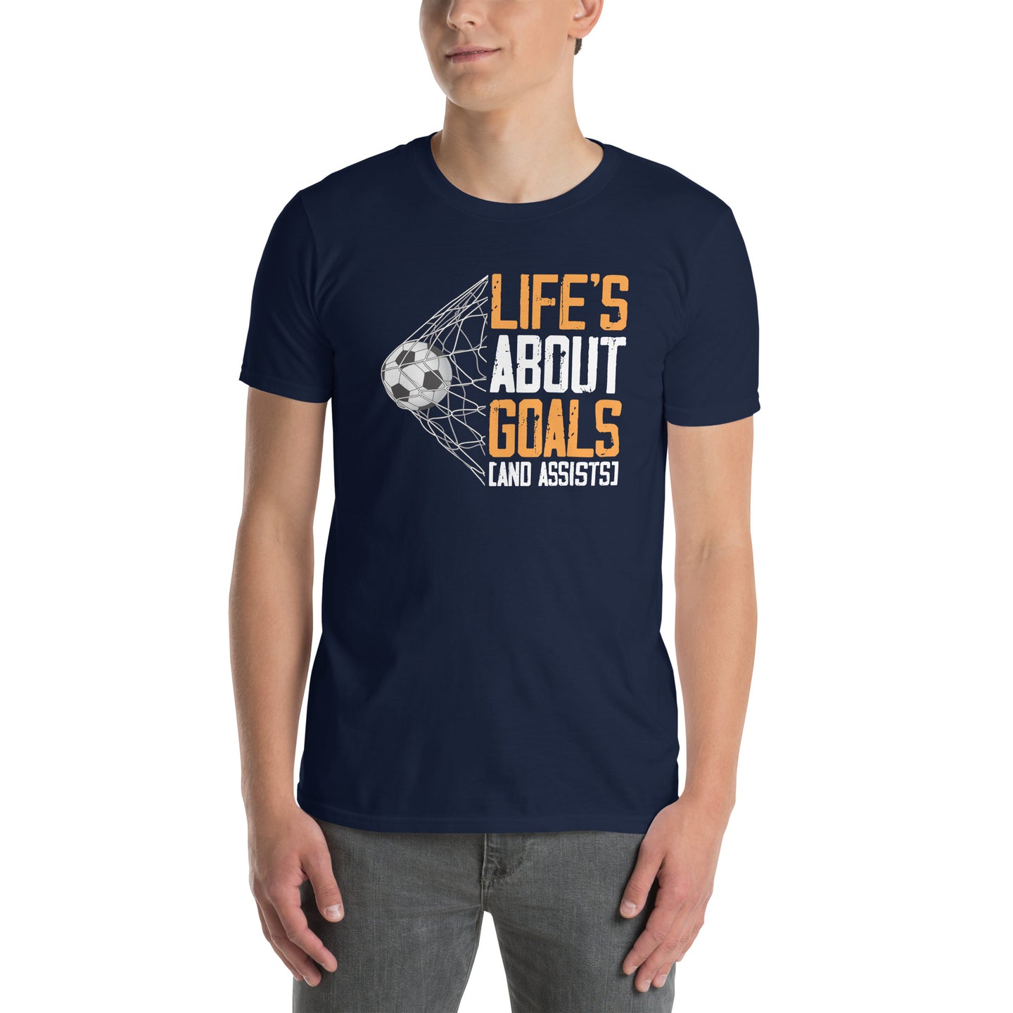 Boys Soccer Shirt: Life's About Goals T-Shirt - Cuccico Design