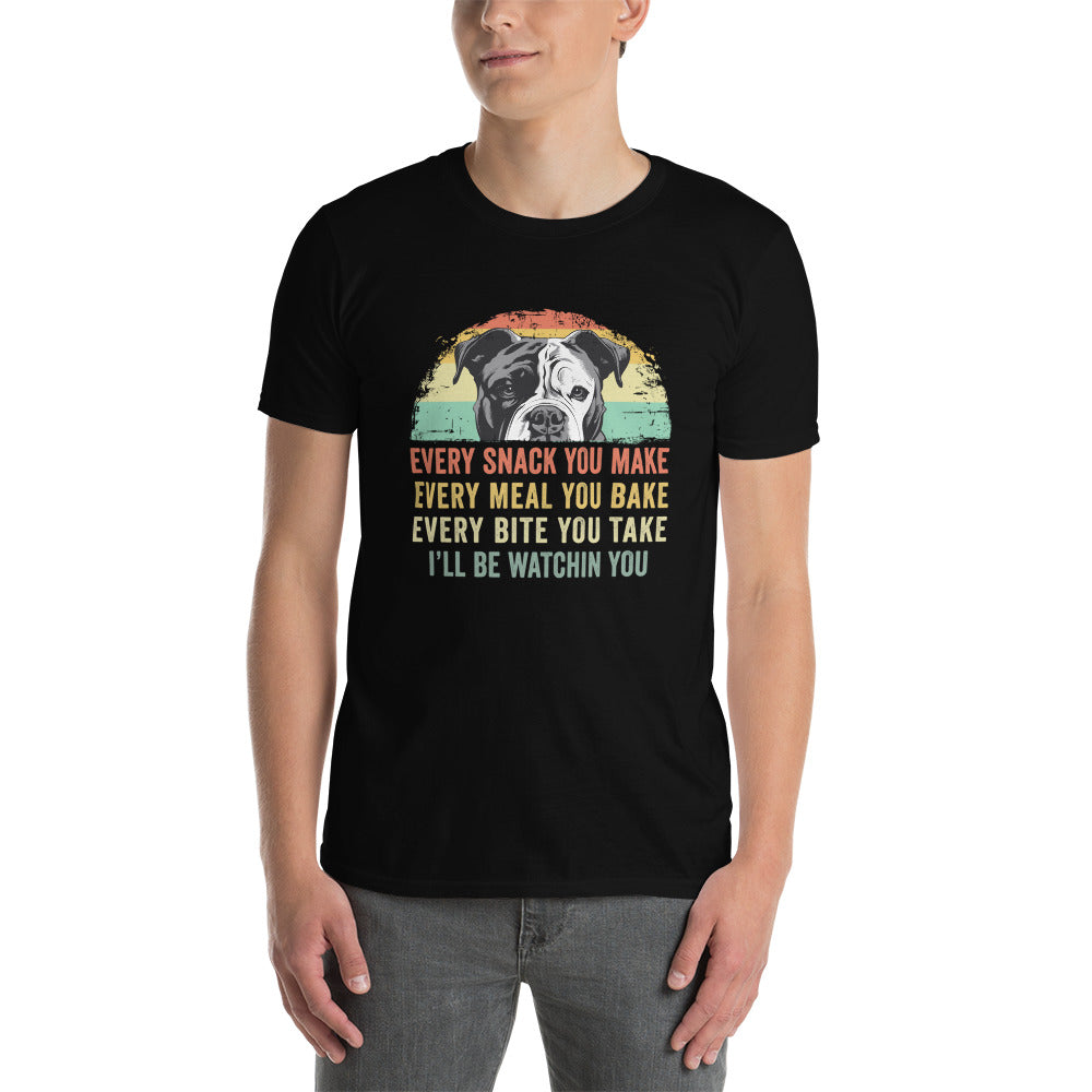 Every Snack You Make Funny American Bulldog T-Shirt - Cuccico Design