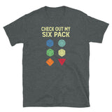 Gamer Six Pack T-Shirt | Funny Gaming Dice Gift - Cuccico Design
