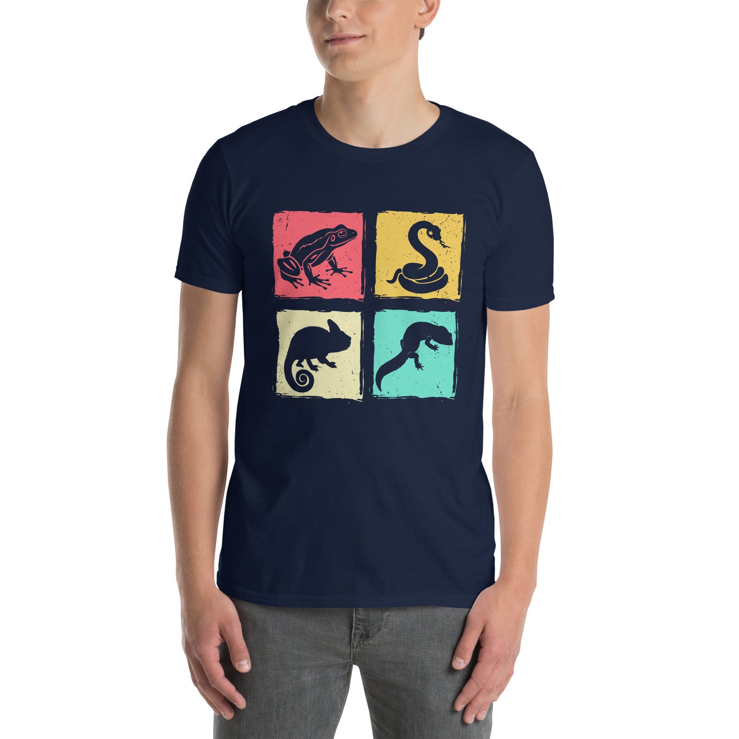 Reptile Lover T-Shirt | Retro Snake Lizard Chameleon Print - Cuccico Design