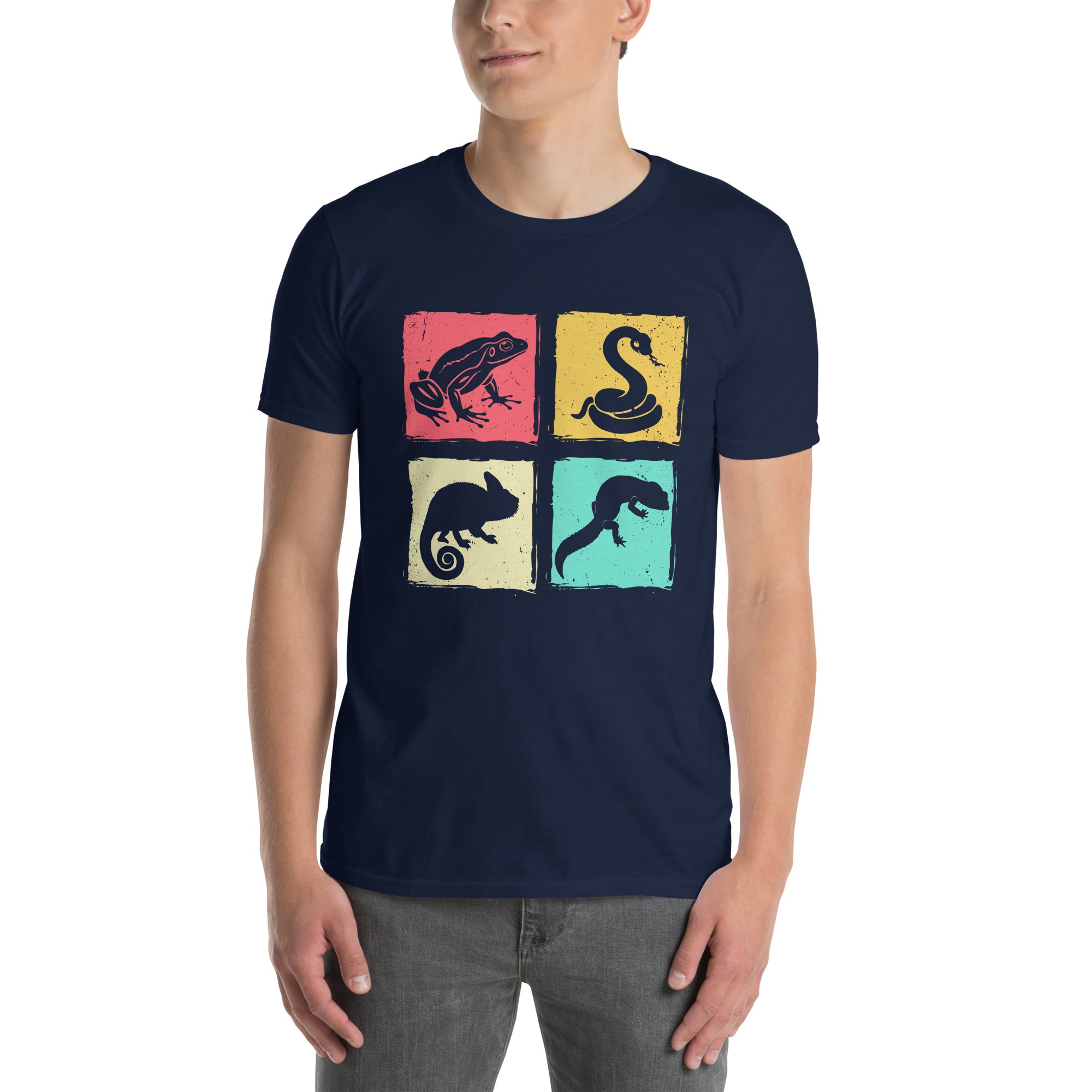 Reptile Lover T-Shirt | Retro Snake Lizard Chameleon Print - Cuccico Design