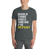 Build Tune Race Break Repeat Shirt | Racing Mechanic Gift - Cuccico Design