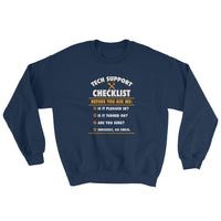 Funny Tech Support Checklist Sweatshirt - Sysadmin Gift - Cuccico Design