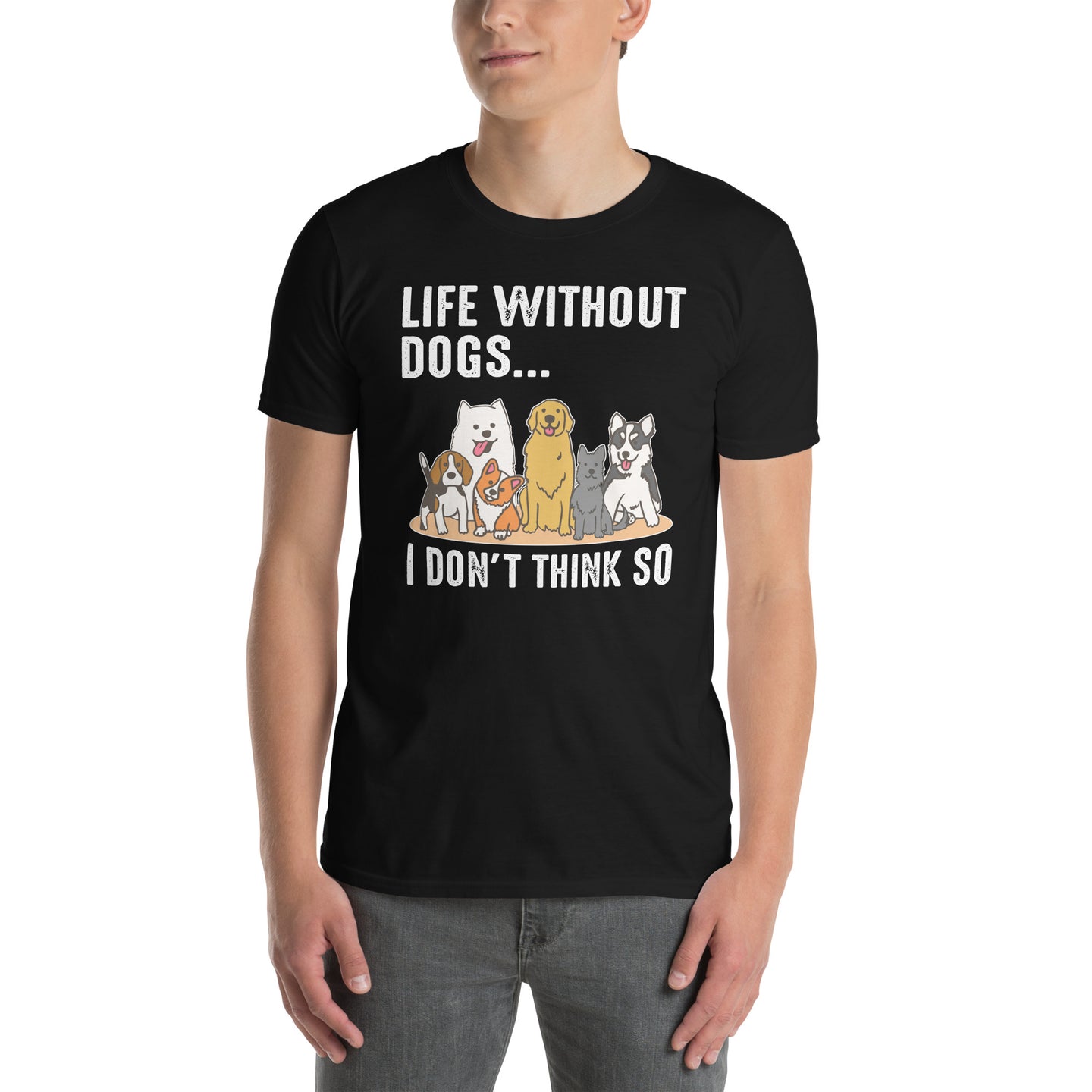 Cute Life Without Dogs T-Shirt for Dog Lovers - Cuccico Design