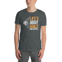 Boys Soccer Shirt: Life's About Goals T-Shirt - Cuccico Design