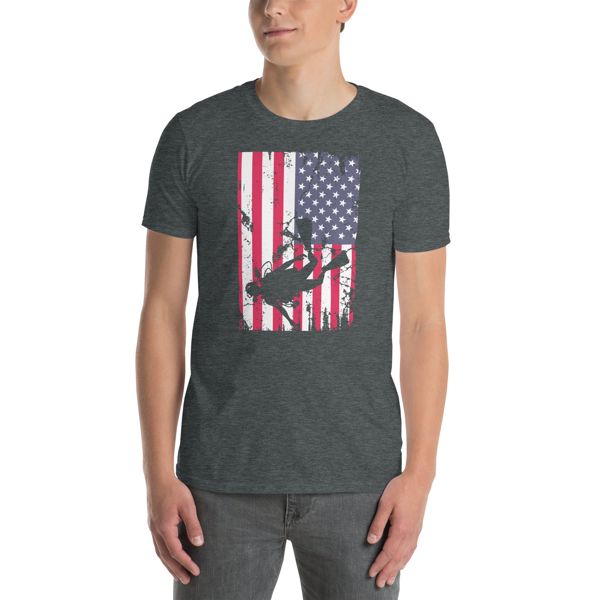 Scuba Diving American Flag T-Shirt - Cuccico Design