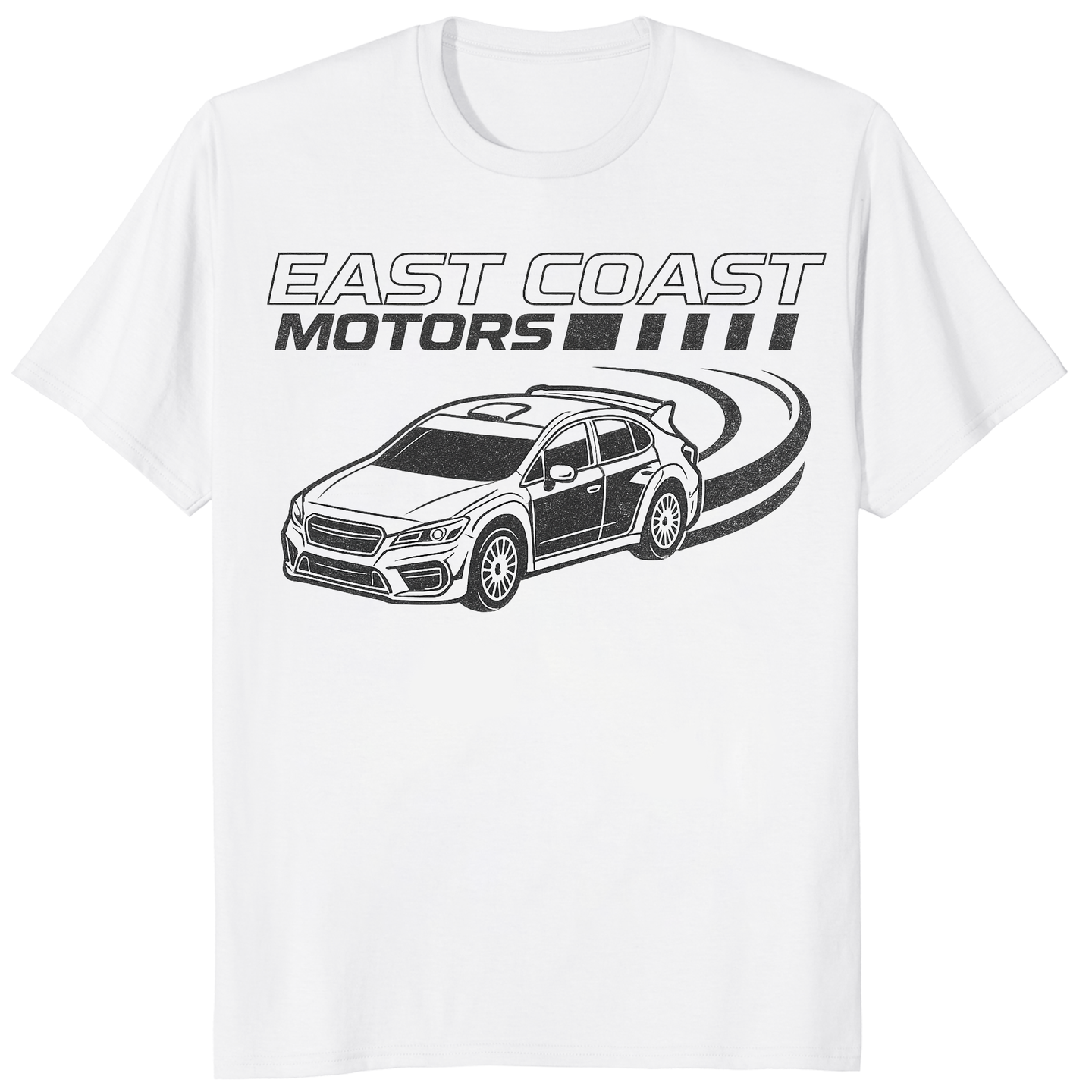 A Thousand Tomorrows S1E4 East Coast Motorsports T-Shirt in white by Cuccico
