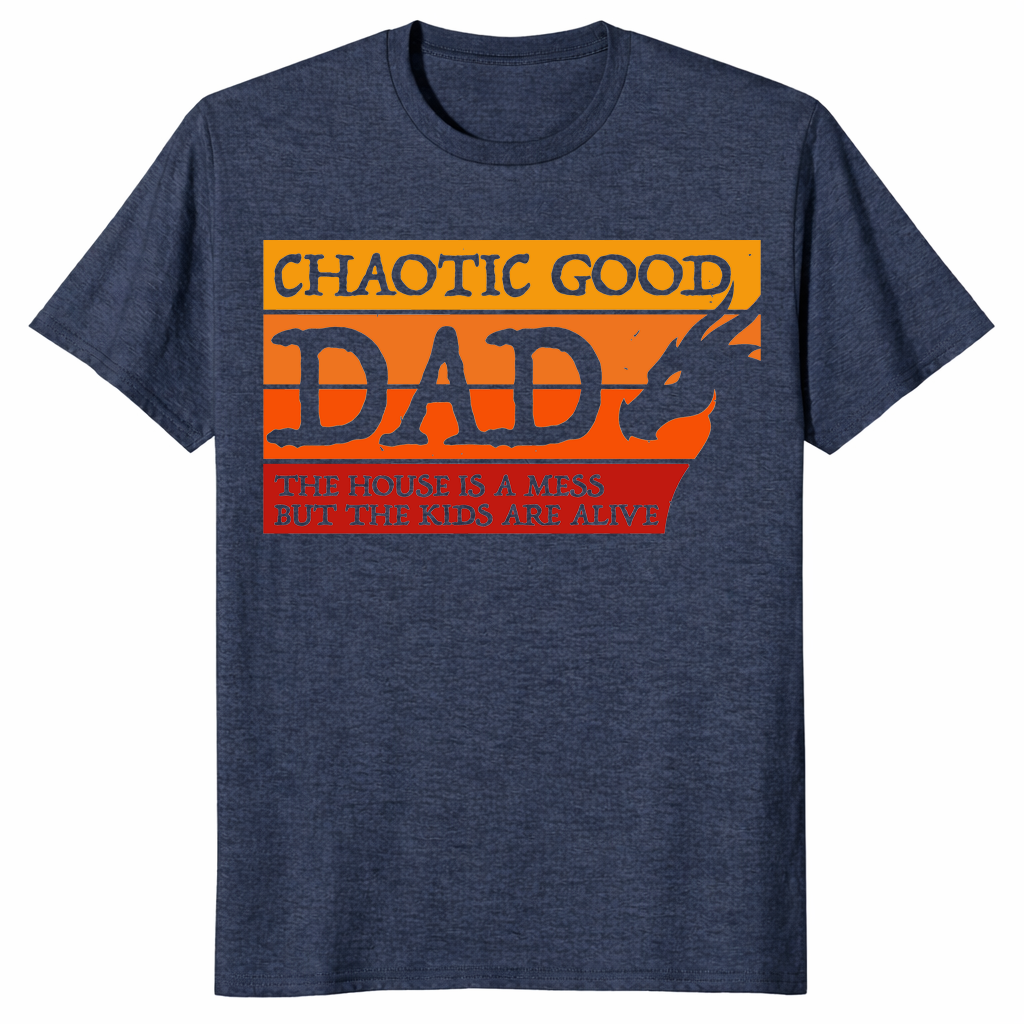 Father's Day 2026 Chaotic Good Dad Funny Gamer T-Shirt Gift Idea | Cuccico