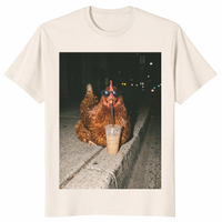 Chicken Iced Coffee Shirt T-Shirt in Natural