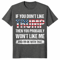 Dark heather Trump supporter shirt - Republican conservative statement tee for political rallies
