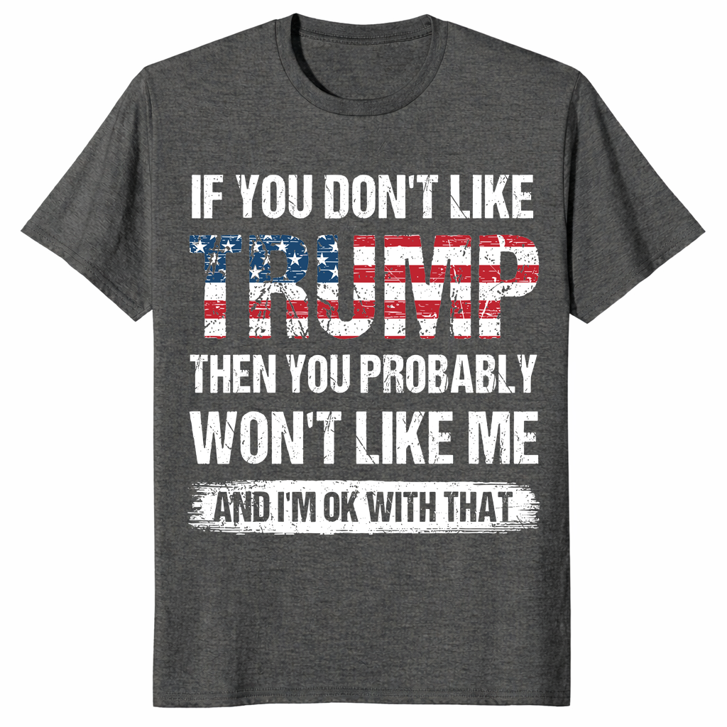 Dark heather Trump supporter shirt - Republican conservative statement tee for political rallies