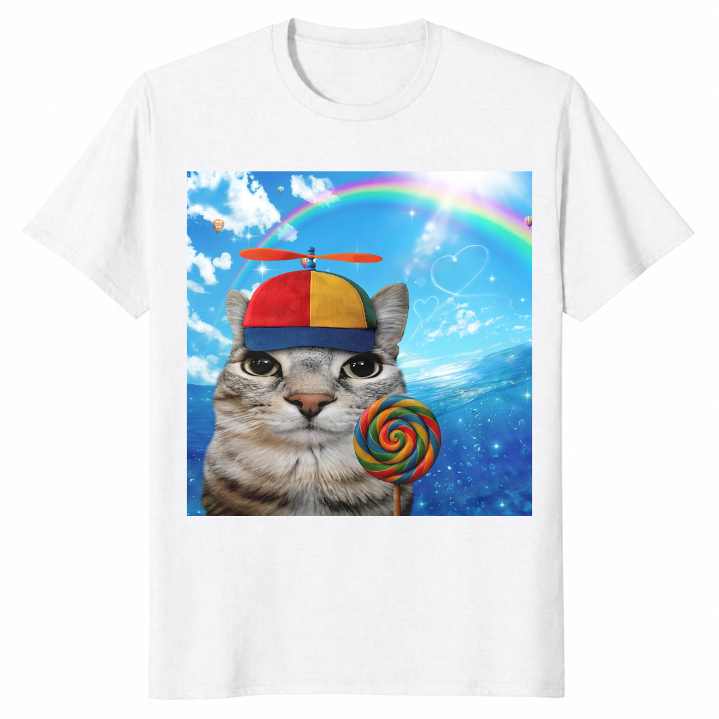 Happy Cat Dreamcore Shirt T-Shirt in White