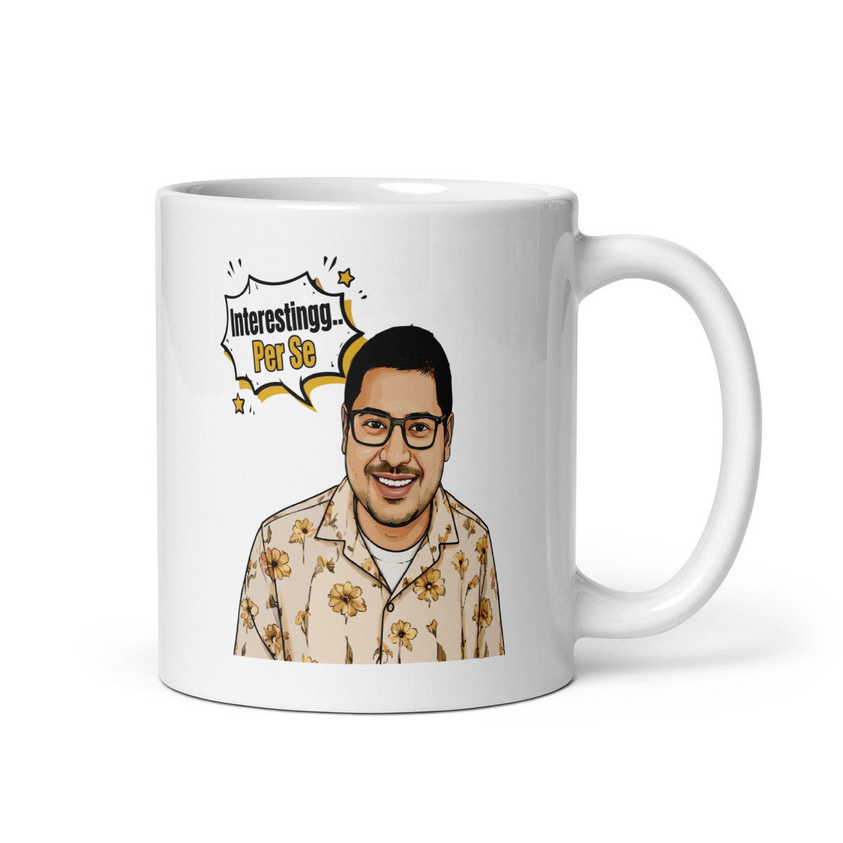 interesting per se love on the spectrum quote coffee mug 11oz handle right view