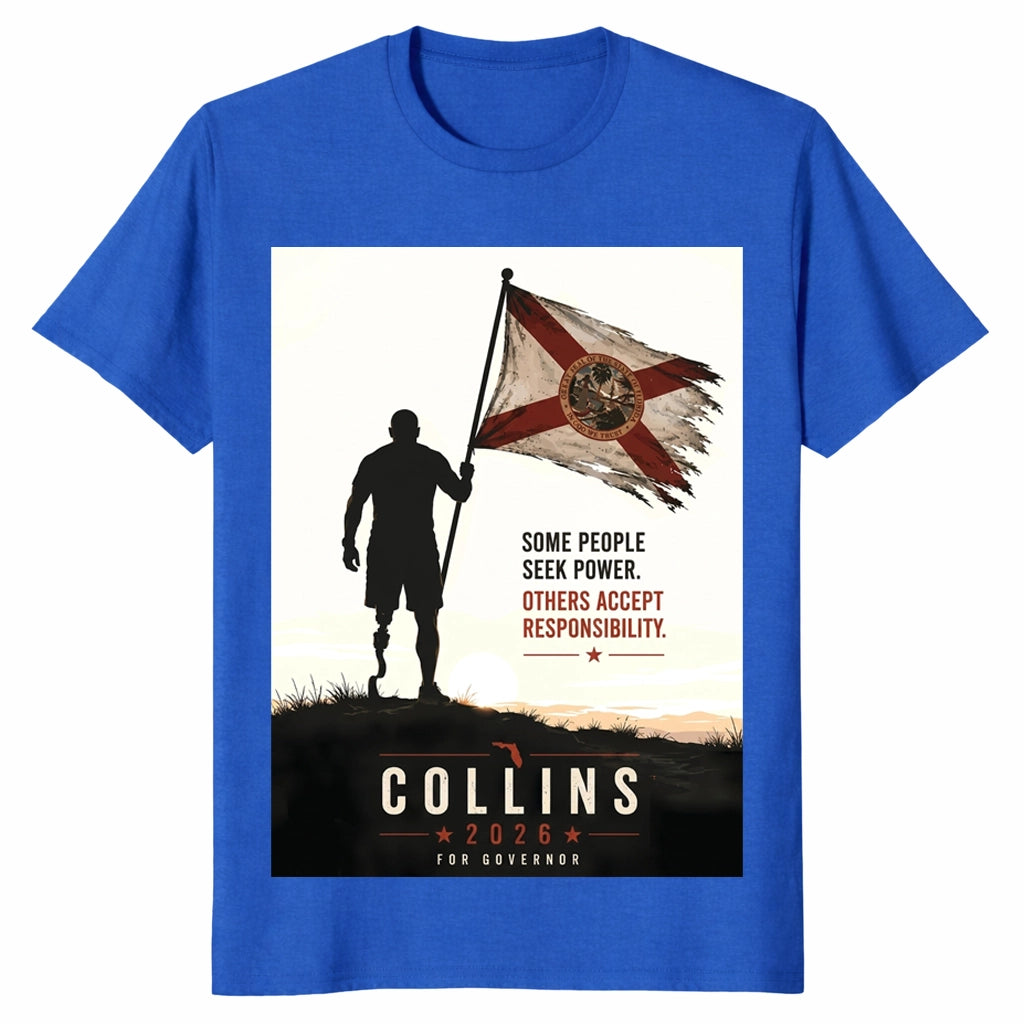 Jay Collins For Florida Governor 2026 Campaign Graphic T-Shirt | Cuccico