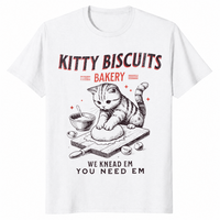 Kitty Biscuits Bakery T-Shirt | Funny Cat Kneading Meme Gift Tee | Cuccico