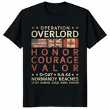 Day shirt blackOperation Overlord D-Day shirt in black – honor courage valor WWII tee