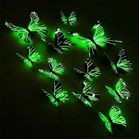 12pcs 3D Luminous Butterfly Wall Stickers