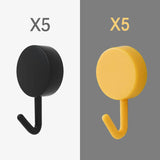 10 Pack Self-Adhesive Hooks - Strong Wall Hooks No Drilling