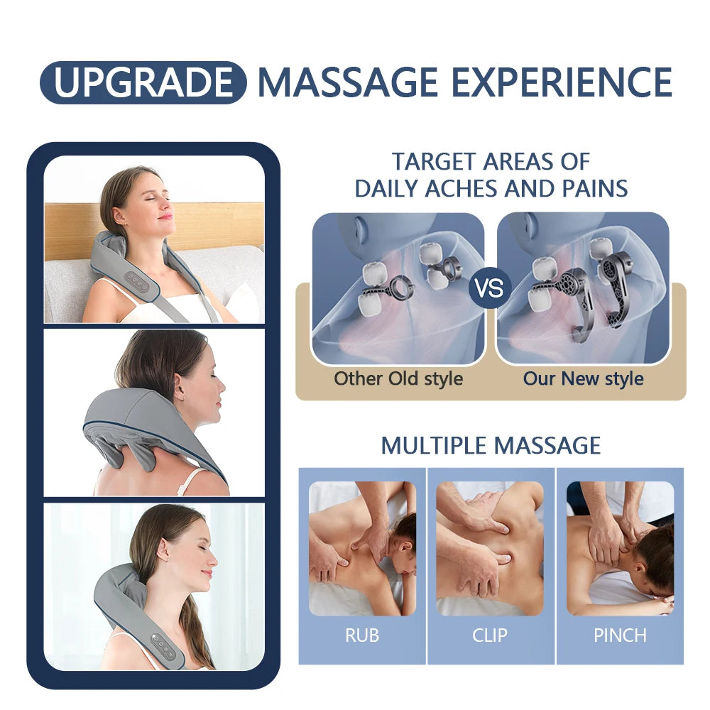Wireless Neck & Back Massager - Relax & Relieve Pain