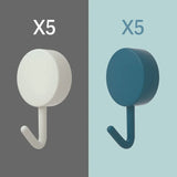 10 Pack Self-Adhesive Hooks - Strong Wall Hooks No Drilling