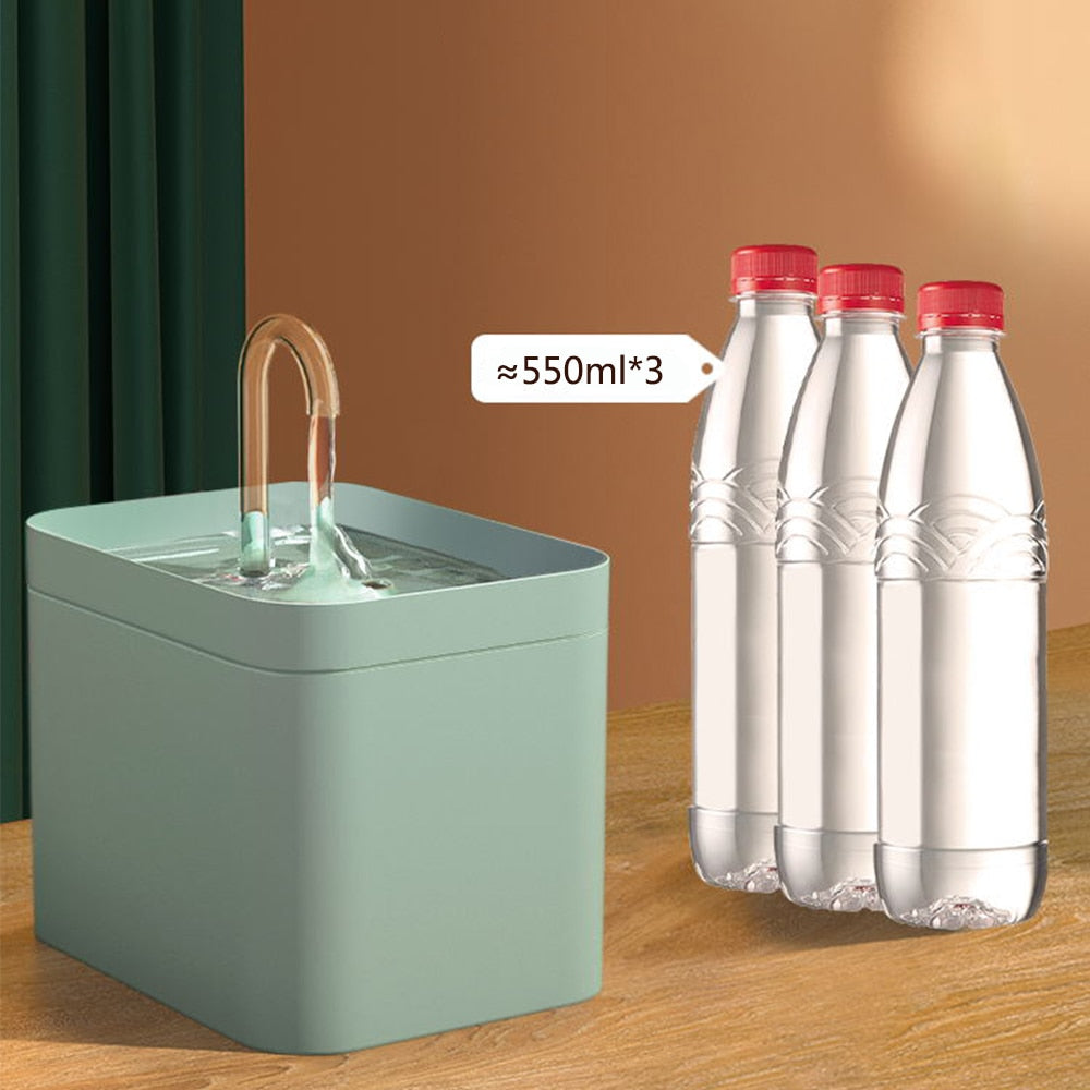 Stylish Cat Water Fountain - 1.5L Auto Filter Bowl - YourCatBackpack.Co