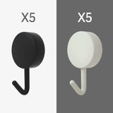 10 Pack Self-Adhesive Hooks - Strong Wall Hooks No Drilling