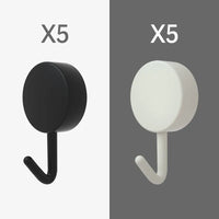 10 Pack Self-Adhesive Hooks - Strong Wall Hooks No Drilling