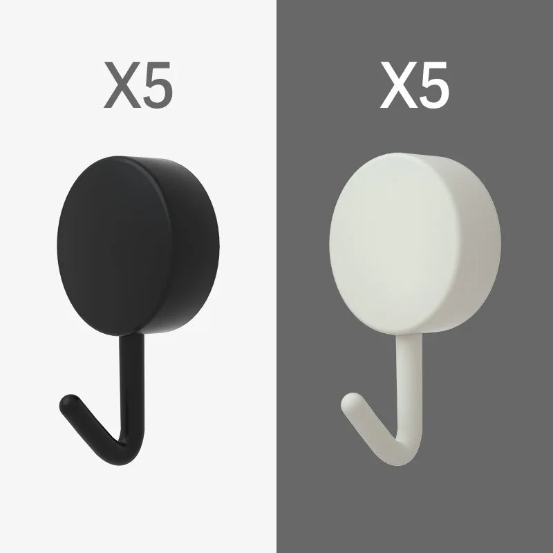10 Pack Self-Adhesive Hooks - Strong Wall Hooks No Drilling