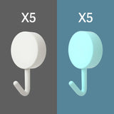 10 Pack Self-Adhesive Hooks - Strong Wall Hooks No Drilling