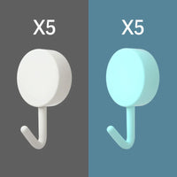 10 Pack Self-Adhesive Hooks - Strong Wall Hooks No Drilling
