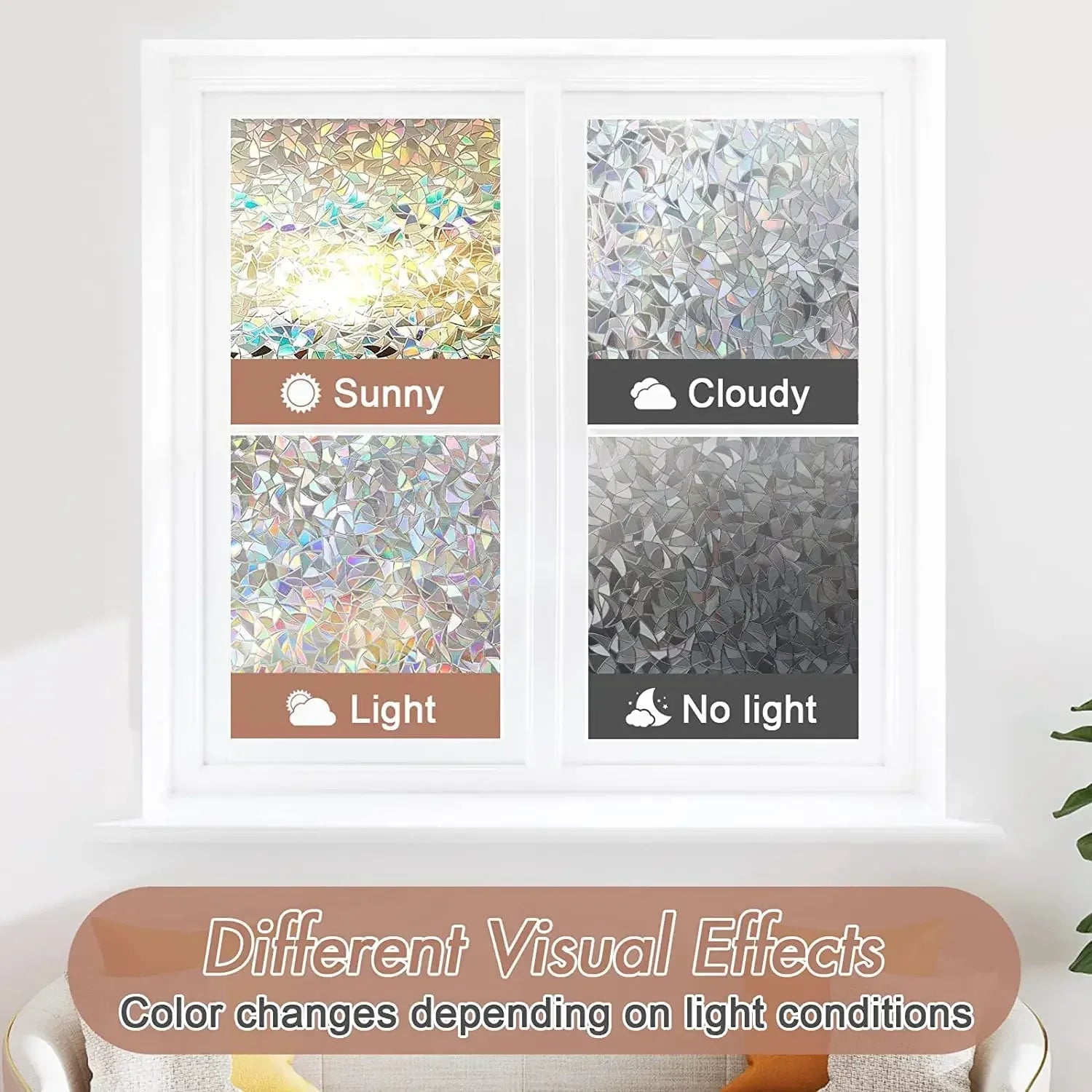 Rainbow Window Film: Static Cling Privacy Film