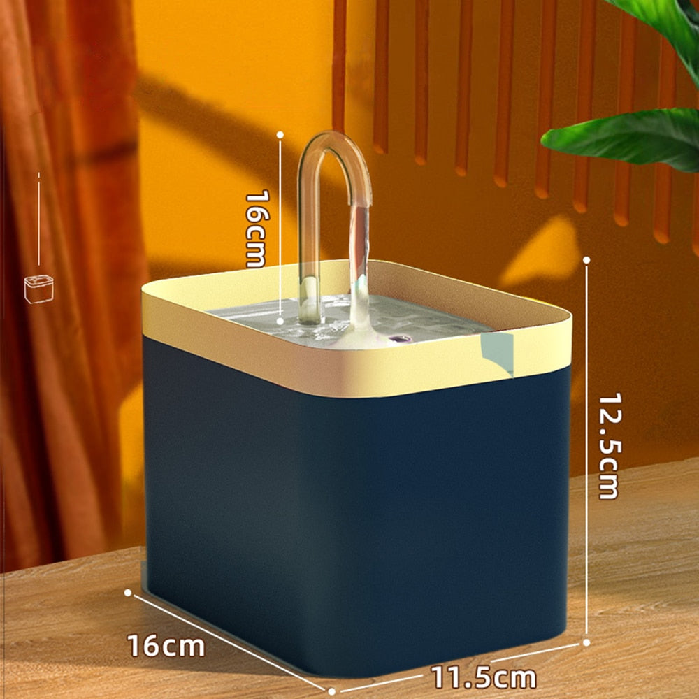 Stylish Cat Water Fountain - 1.5L Auto Filter Bowl - YourCatBackpack.Co