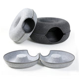 Premium Donut Cat Bed & Interactive Cat Tunnel Combo - YourCatBackpack.Co