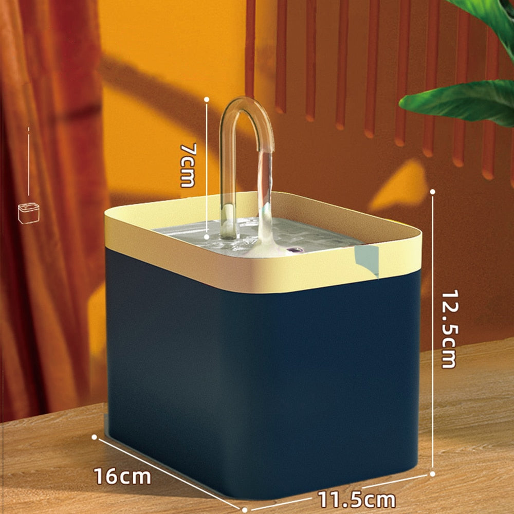 Stylish Cat Water Fountain - 1.5L Auto Filter Bowl - YourCatBackpack.Co