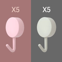 10 Pack Self-Adhesive Hooks - Strong Wall Hooks No Drilling