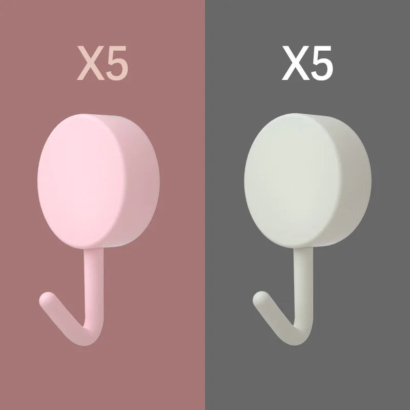 10 Pack Self-Adhesive Hooks - Strong Wall Hooks No Drilling