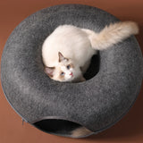Premium Donut Cat Bed & Interactive Cat Tunnel Combo - YourCatBackpack.Co