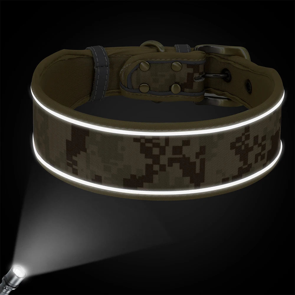 Collier pour chien en nylon élégant et réfléchissant pour petites et grandes races