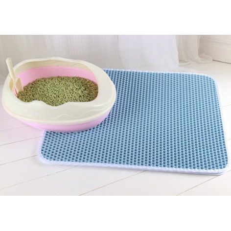 Waterproof Cat Litter Mat: Double Layer, Non-Slip, Washable - YourCatBackpack.Co