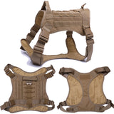 Ensemble harnais et laisse tactiques militaires pour chiens, pour l'entraînement du berger allemand K9