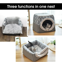3-in-1 Warm Pet Dog Cat Bed – Cozy Nest and Sleeping Pad for Winter Comfort