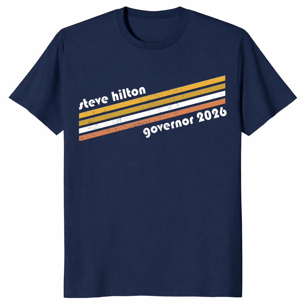Steve Hilton Governor 2026 shirt in navy – California election tee