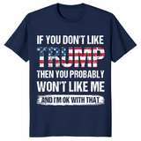 Navy blue Trump supporter shirt - Conservative Republican political tee for patriots and MAGA fans