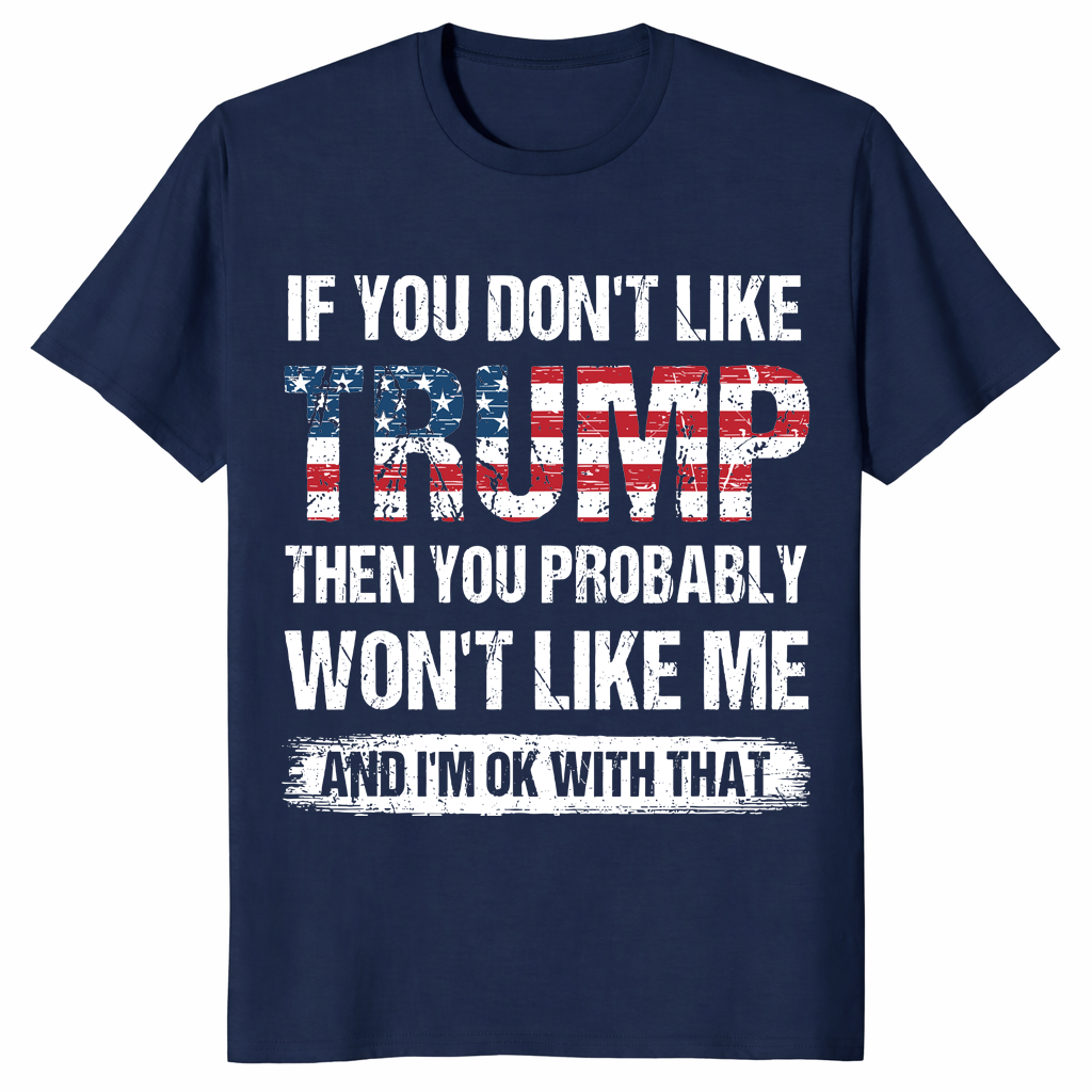 Navy blue Trump supporter shirt - Conservative Republican political tee for patriots and MAGA fans