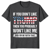 Dark heather grey Trump supporter shirt - Conservative Republican political apparel for MAGA supporters