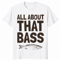 All About That Bass fishing shirt in white